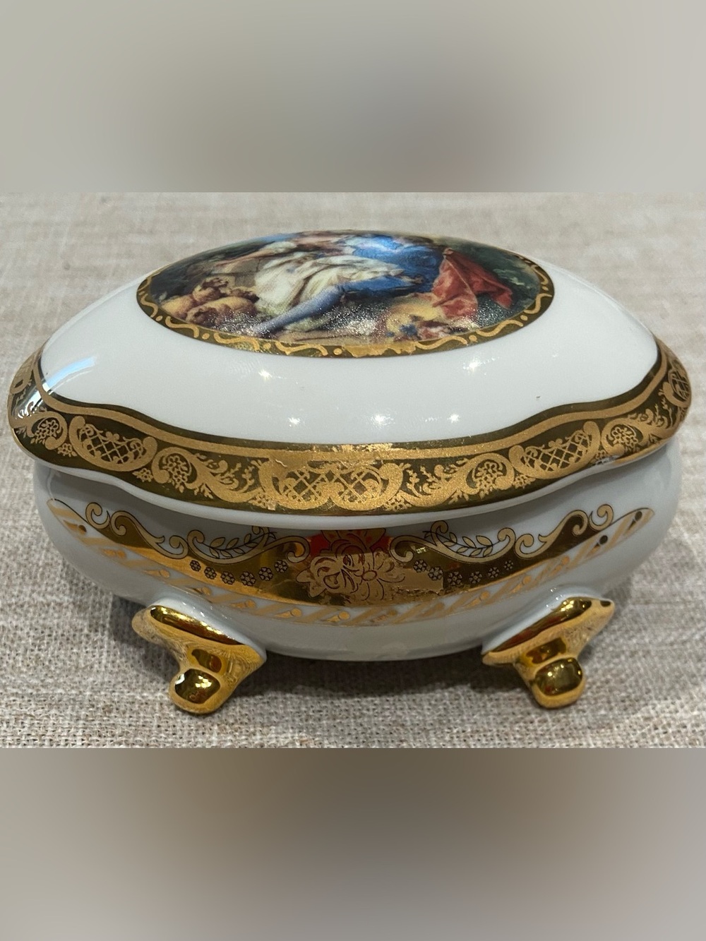 Limoges Porcelain Decorative Jewelry Box